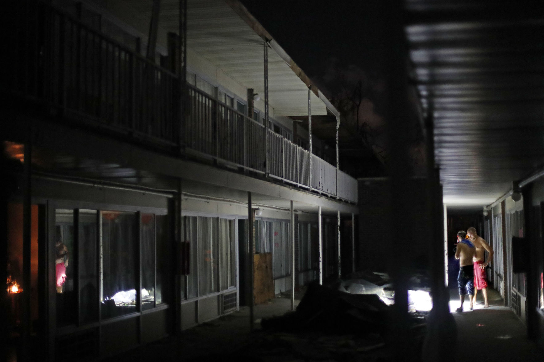 Hurricane Michael nighttime
